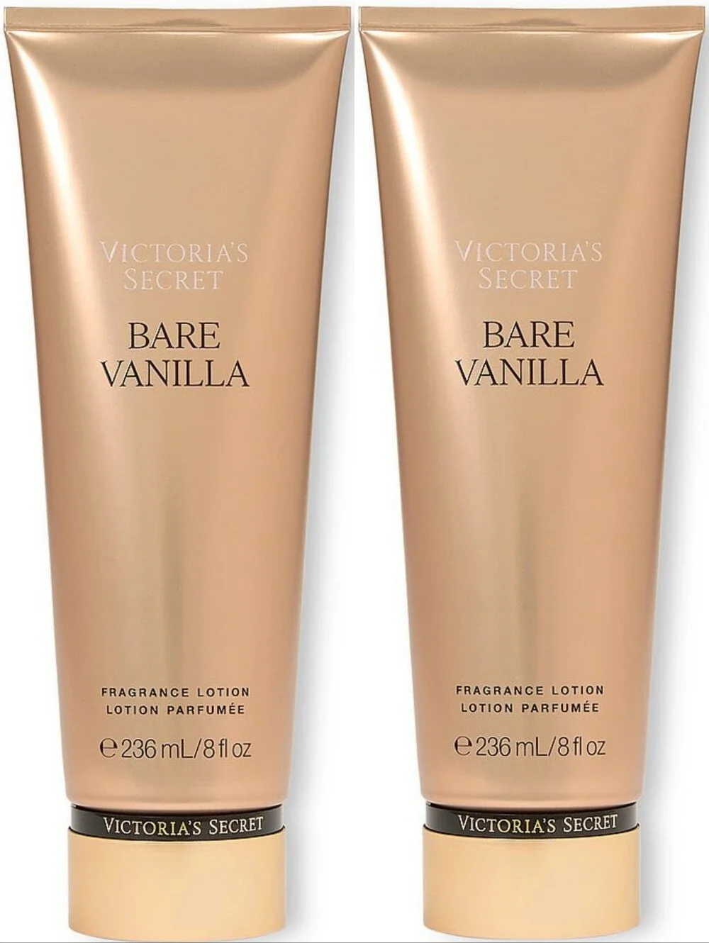 Victoria's Secret Bare Vanilla Fragrance Body Lotion Set of 2 NEW